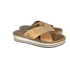 Roan by Bed Stu Shout Leather Criss Cross Platform Sandal 8.5